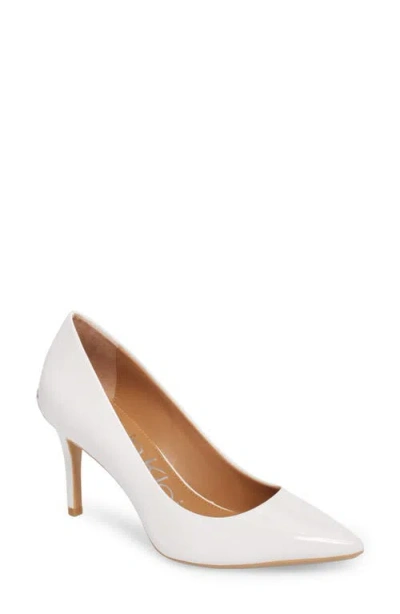 Calvin Klein Gayle Pointed Toe Pump In White