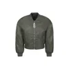 Calvin Klein Logo-print Bomber Jacket In Green