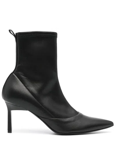 Calvin Klein Geo Stil Stretch Ankle Boot In Black
