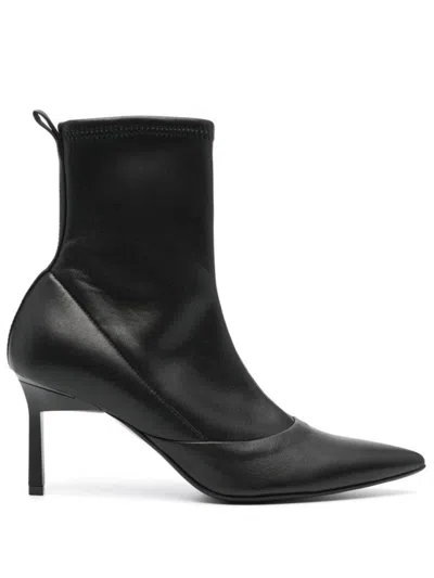 Calvin Klein Geo Stil Stretch Ankle Boot In Black