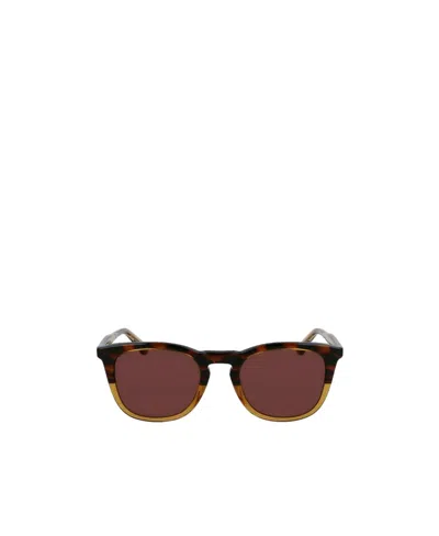 Calvin Klein Geometric Frame Sunglasses In Red