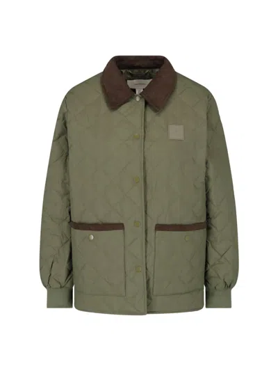 Calvin Klein Quilted Jacket In Grün