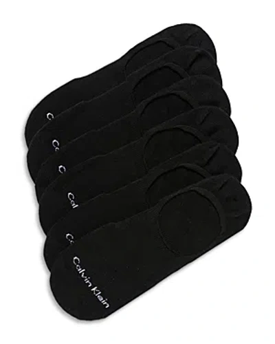 Calvin Klein Ghost Liner Socks - 6 Pk. In Black