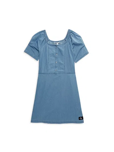 Calvin Klein Kids' Girl's Chambray A-line Dress