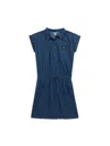 CALVIN KLEIN GIRL'S CHAMBRAY FIT & FLARE DRESS