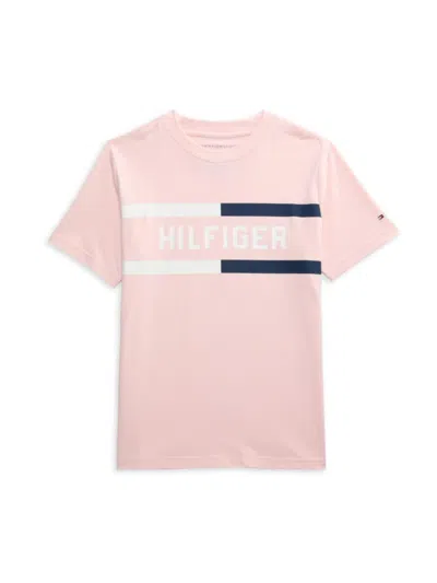 Calvin Klein Kids' Boy's Cotton Logo Tee In Pink