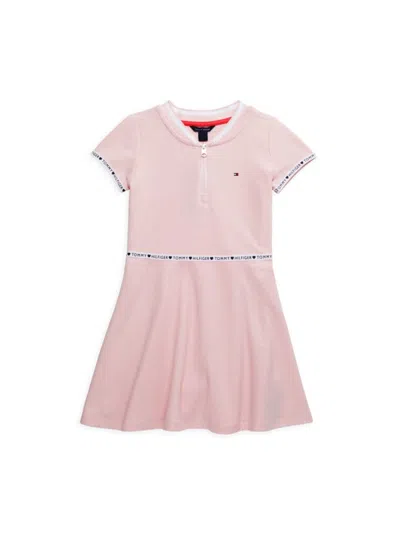 Calvin Klein Kids' Girl's Logo Tape Dress In Rose Shadow