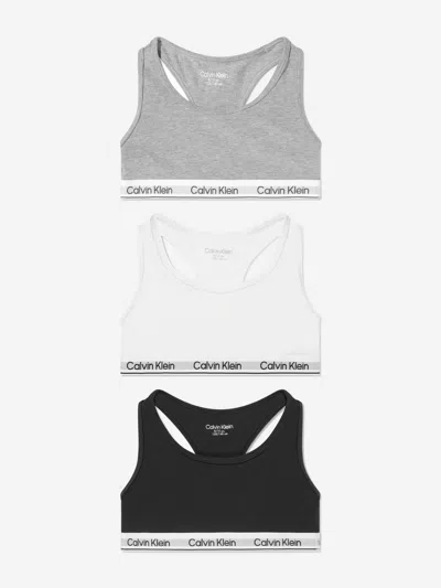 Calvin Klein Girls 3 Pack Bralette Set In Multi