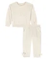 Calvin Klein Girls 4-6x 2-piece Fleece Sweatshirt And Pants Set In White