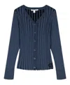 Calvin Klein Girls 7-16 Cardigan Sweater In Blue