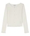 Calvin Klein Girls 7-16 Variegated Rib Long-sleeve Top In White