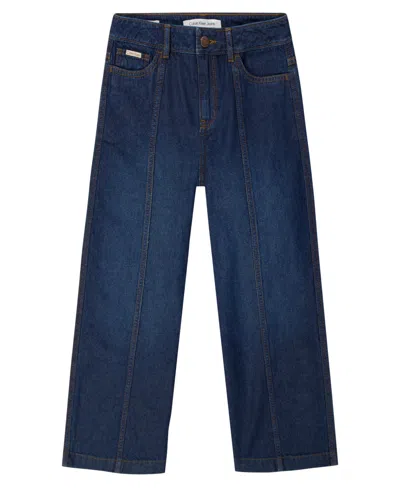 Calvin Klein Kids' Girls 7-16 Wide-leg Denim Jeans In Blue