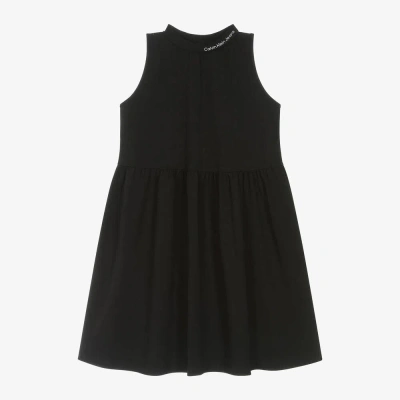 Calvin Klein Kids' Girls Black Cotton Dress