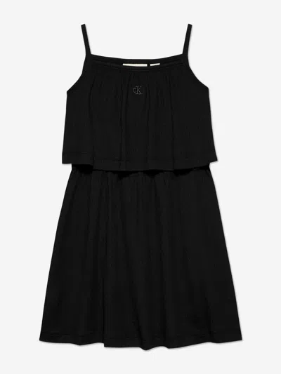 Calvin Klein Kids' Girls Crinkle Layered Tank Dress