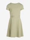 Calvin Klein Logo-detail Flared Dress In Green