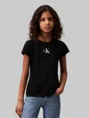 Calvin Klein Girls Monogram Logo T-shirt 10 Years Black By Childsplay Clothing In Black