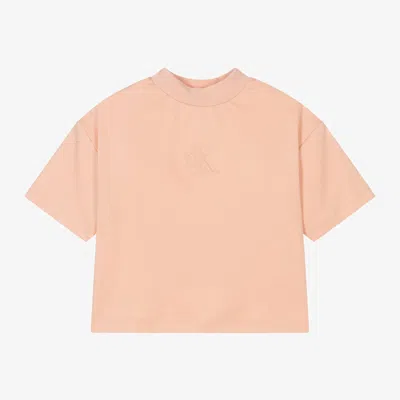 Calvin Klein Kids' Girls Pink Cotton T-shirt