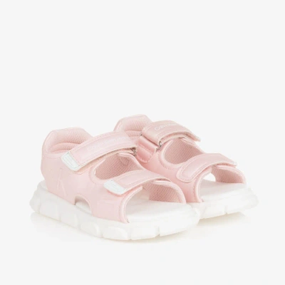 Calvin Klein Kids' Girls Pink Satin Sandals
