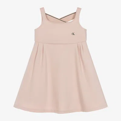 Calvin Klein Kids' Girls Pink Viscose Monogram Dress