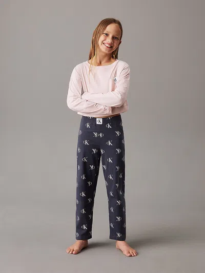 Calvin Klein Kids'  Girls Pyjama Set In Multicoloured