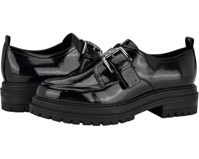 Calvin Klein Glenny Flat Women 6.5 Black Leather Almond Toe Loafers Shoes Zogg75