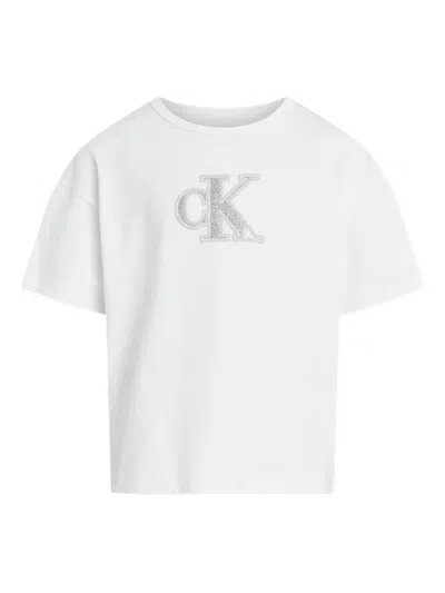 Calvin Klein Kids' Glittered-logo T-shirt