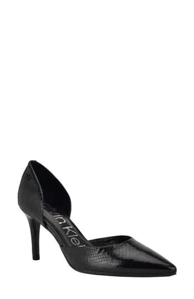 Calvin Klein Gloria D'orsay Pump In Black Patent