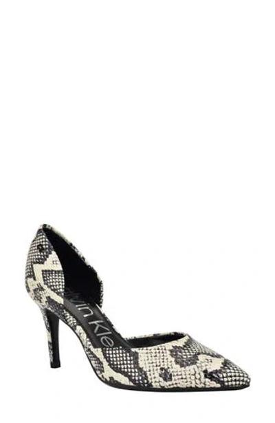 Calvin Klein Gloria D'orsay Pump In Black/white