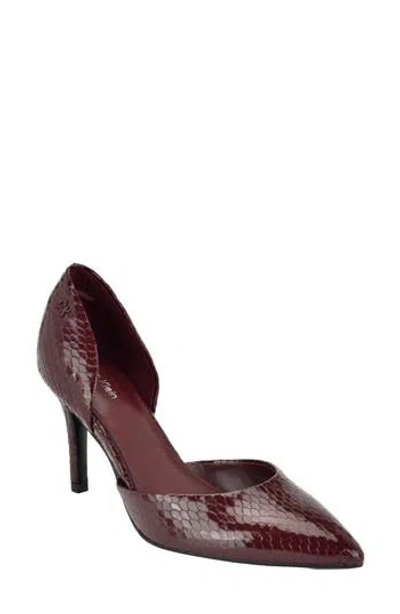 Calvin Klein Gloria D'orsay Pump In Dark Red 604