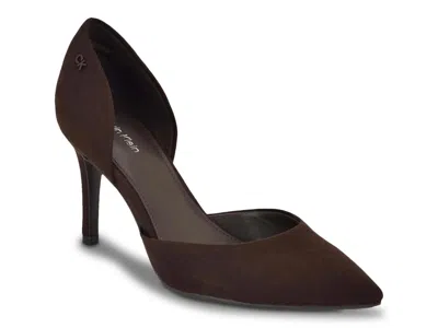 Calvin Klein Gloria Pump In Brown