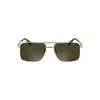 Calvin Klein Gold Metal Men Sunglass In Green