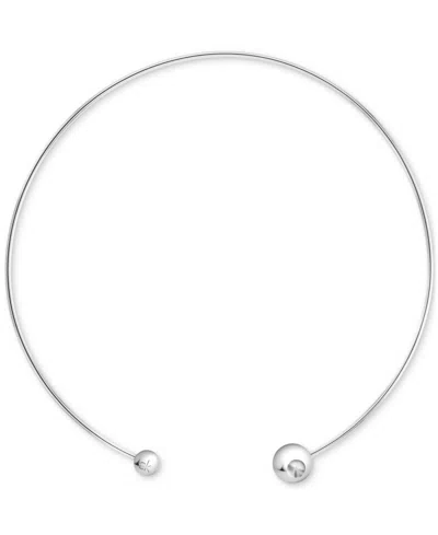 Calvin Klein Gold-tone Stainless Steel Sculptural Bubbles Sculptural Collar Necklace, 15-1/5" In White