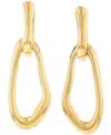 Calvin Klein Gold-tone Stainless Steel Statement Link Charm Hoop Earrings