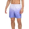 Calvin Klein Men's Gradient Striped 7" Volley Swim Trunks In Periwinkle