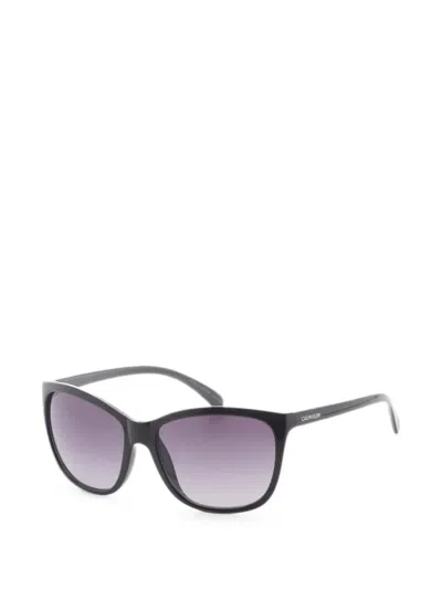 Calvin Klein 그레이디언트 스퀘어 프레임 선글라스 In Purple