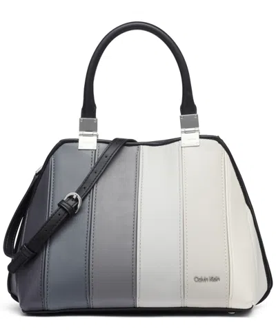 Calvin Klein Granite Convertible Satchel In Black Multi