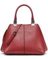 Calvin Klein Granite Convertible Satchel With Magnetic Snap In Red
