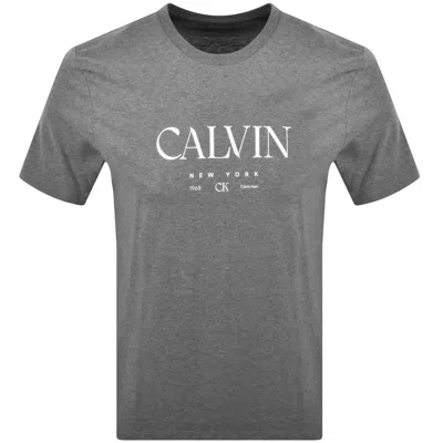 Calvin Klein Graphic T Shirt Grey In Gray