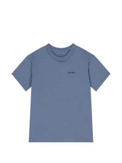 Calvin Klein Kids' Graphic-print T-shirt In Blue