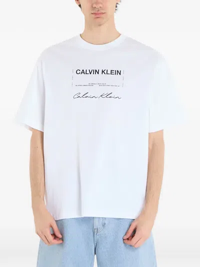 Calvin Klein Graphic-print T-shirt In White