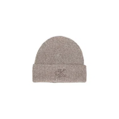 Calvin Klein Gray Acrylic Hat In Grey