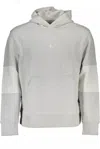 Calvin Klein Elegant Gray Hooded Sweatshirt With Contrasting Details In Gray