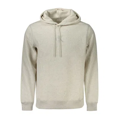 Calvin Klein Gray Cotton Men Sweater In Neutral