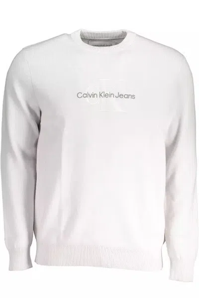 Calvin Klein Gray Cotton Shirt In White