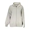 Calvin Klein Sleek Gray Cotton Zip Hoodie With Logo