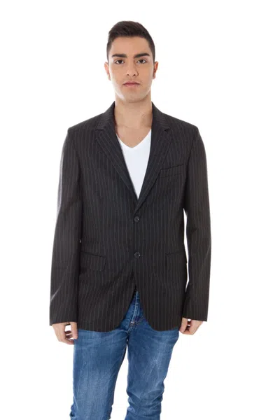 Calvin Klein Gray Fabric Esterno Jacket In Black