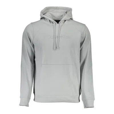 Calvin Klein Gray Polyester Men Sweater In Silver