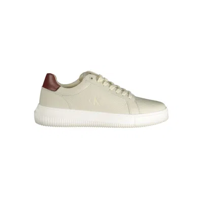 Calvin Klein Gray Polyethylene Men Sneaker In White