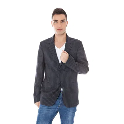 Calvin Klein Gray Wool Jacket In Black