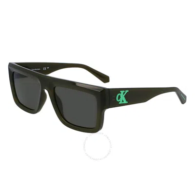 Calvin Klein Green Browline Unisex Sunglasses Ckj23642s 306 54